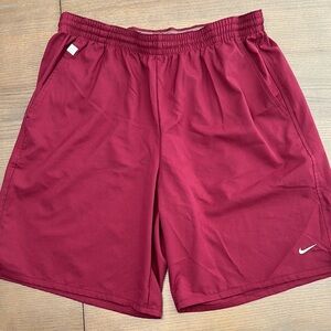 Nike Red Athletic Shorts Moisture-Wicking Comfort